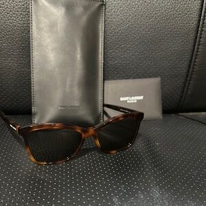 Saint Laurent Brown Tortoise Sunglasses